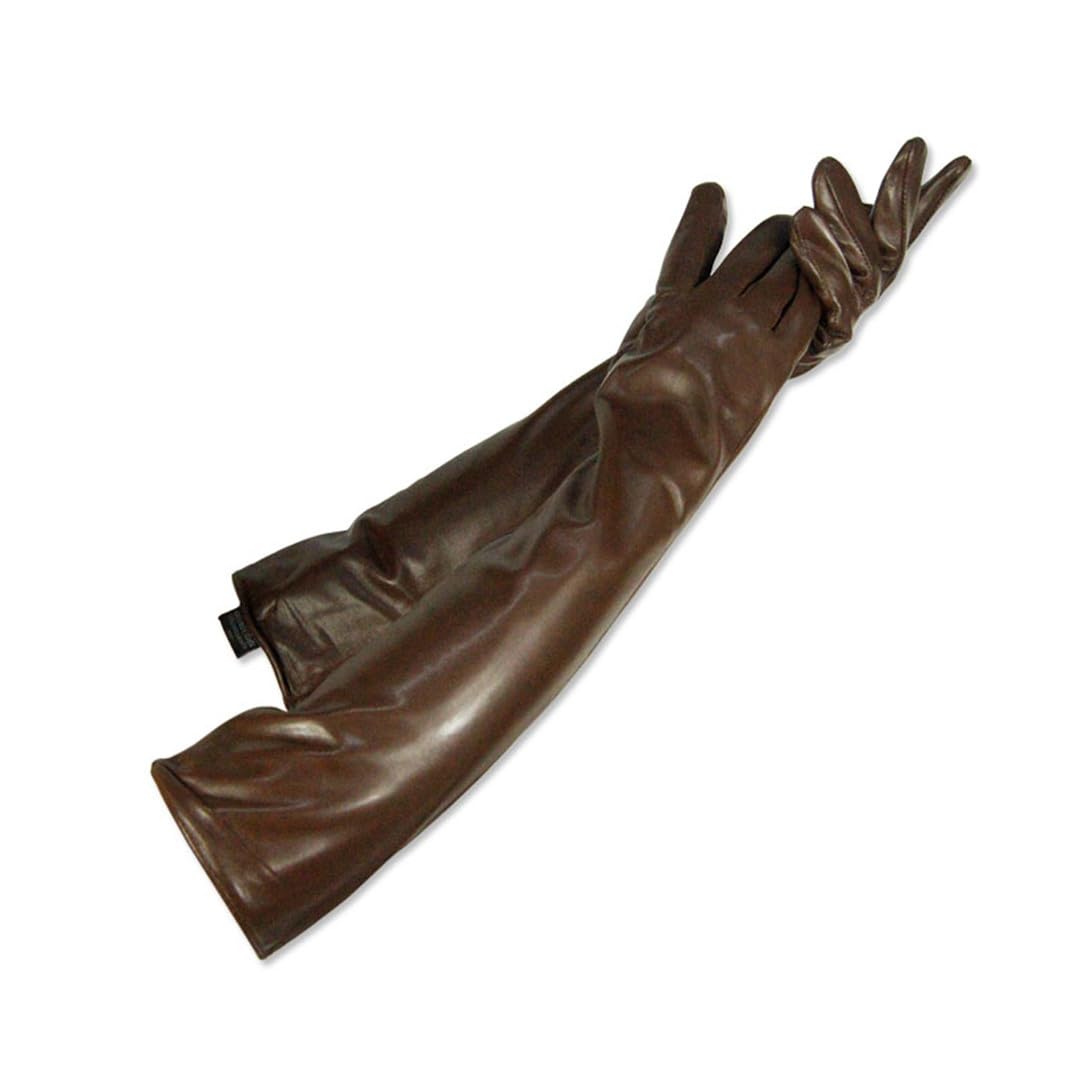 Guanti Invernali Da Donna Alla Moda In Pelle Di Pecora, Maniche Da Braccio, Guanti In Pelle Da Donna, Guanti Lunghi In Pelle Di Pecora Al Gomito