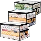 LNJLVI Bolsas de Almacenamiento Plegables de PVC Transparente 60L, Bolsas para Colchas y Ropa, Cajas de Almacenamiento con...