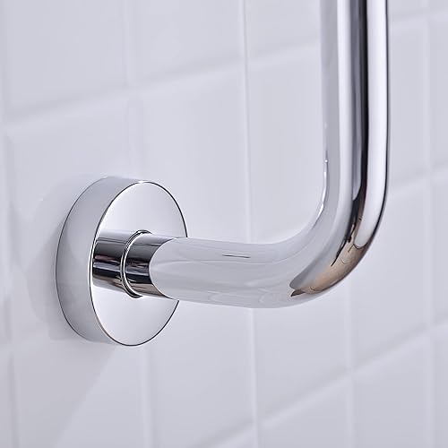 Miniatura 5 de Brazo de ducha de 17 pulgadas con brida de acero inoxidable sólido brazo de extensión de arco alto tubo extensor largo salida de agua repuesto