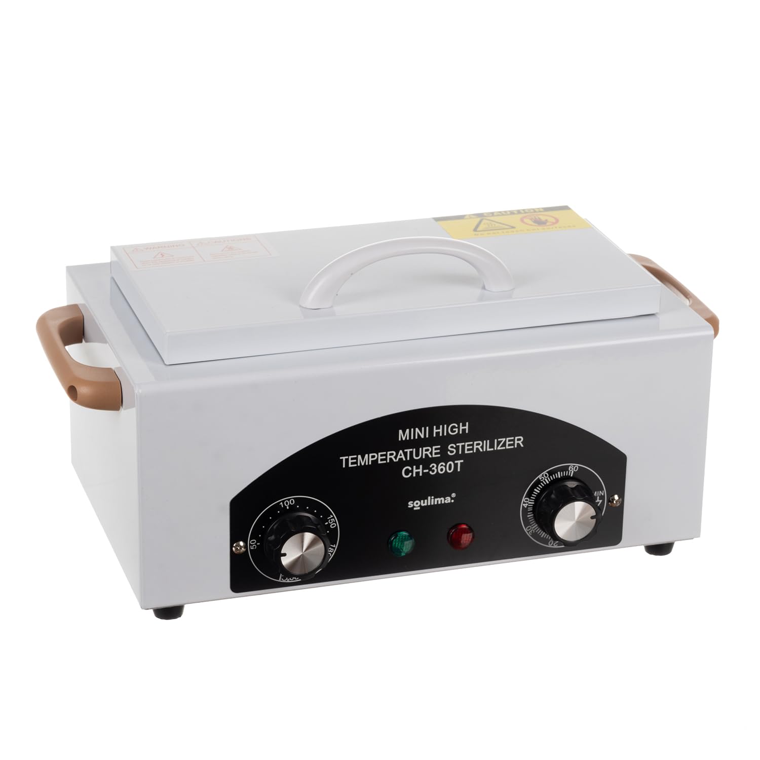 Esterilizador de aire caliente, calor seco, esterilizador de alta temperatura, 300 W, desinfección para herramientas de hasta 220 °C, temporizador, indicador LED, acero inoxidable 22938