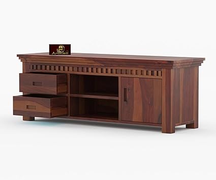 Craft King Sheesham Wood Wardrobe for Bedroom | Wooden Door Clothes Cupboard | Solid Wood Almirah with Drawers & Multiple Shelves Storage (Design 2)