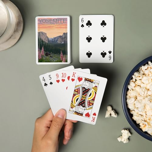 Baraja de Poker Yosemite National Park con Osos y Flores miniatura 2