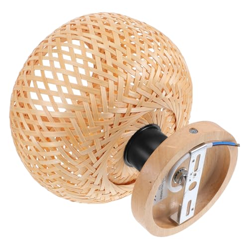 Luminaire rustique en bambou naturel pour éclairage décoratif du salon