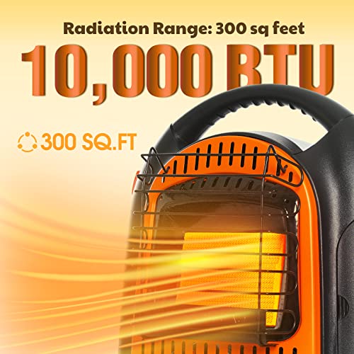 BLUU-Propane-Heater-for-Outdoor-and-Indoor-Use-10000-BTU-with-Thermostat-Portable-Gas-Heaters-Great-for-Camping-Patio-Tent-Garage-Tip-Over-Overheat-Protection-for-Safe-CSA-Compliance-Orange