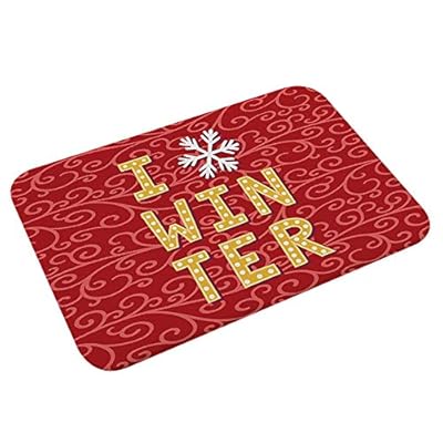 Fine Christmas Doormats, Christmas Series Printed Soft Anti-Slip Living Room Floor Mat Area Rugs Entrance Front Door Rug for Kitchen (H)
