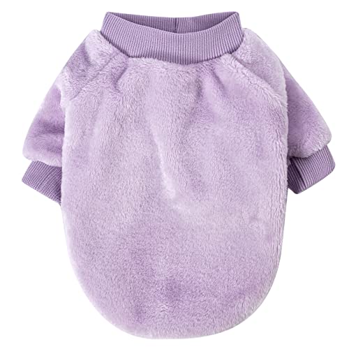 Image of FabriCastle Dog Sweaters, 2-Pack Dog Clothes XXS XS for Small Dogs Girl & Cats, Ultra Soft and Warm Pet Coats, Winter Pet Jacket, Doggy Apparel Costumes, Puppy Outfits (Pink,Light Purple, XX-Small)