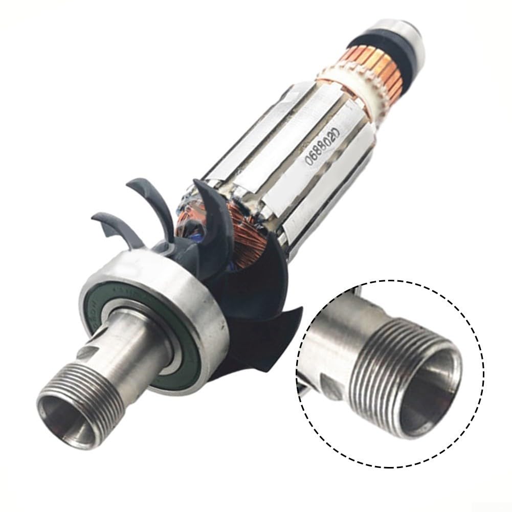 Rotore per RT0700C RT0702C, 1 pezzo di ricambio per utensili elettrici in metallo compatibile per macchine di rifilatura Prestazioni affidabili a lunga durata Uso di riparazione del giardino domestico