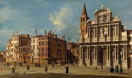 Affiche Toile Campo Santa Maria Zobenigo Venise par Antonio Canal 60x90cm