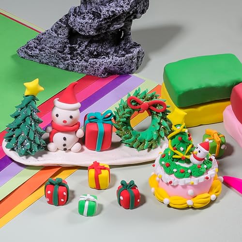 iFergoo Air Dry Clay, 24 Colors Ultra Light Modeling Clay, Magic Clay DIY Creative Modeling Dough with Project Booklet - Image 8