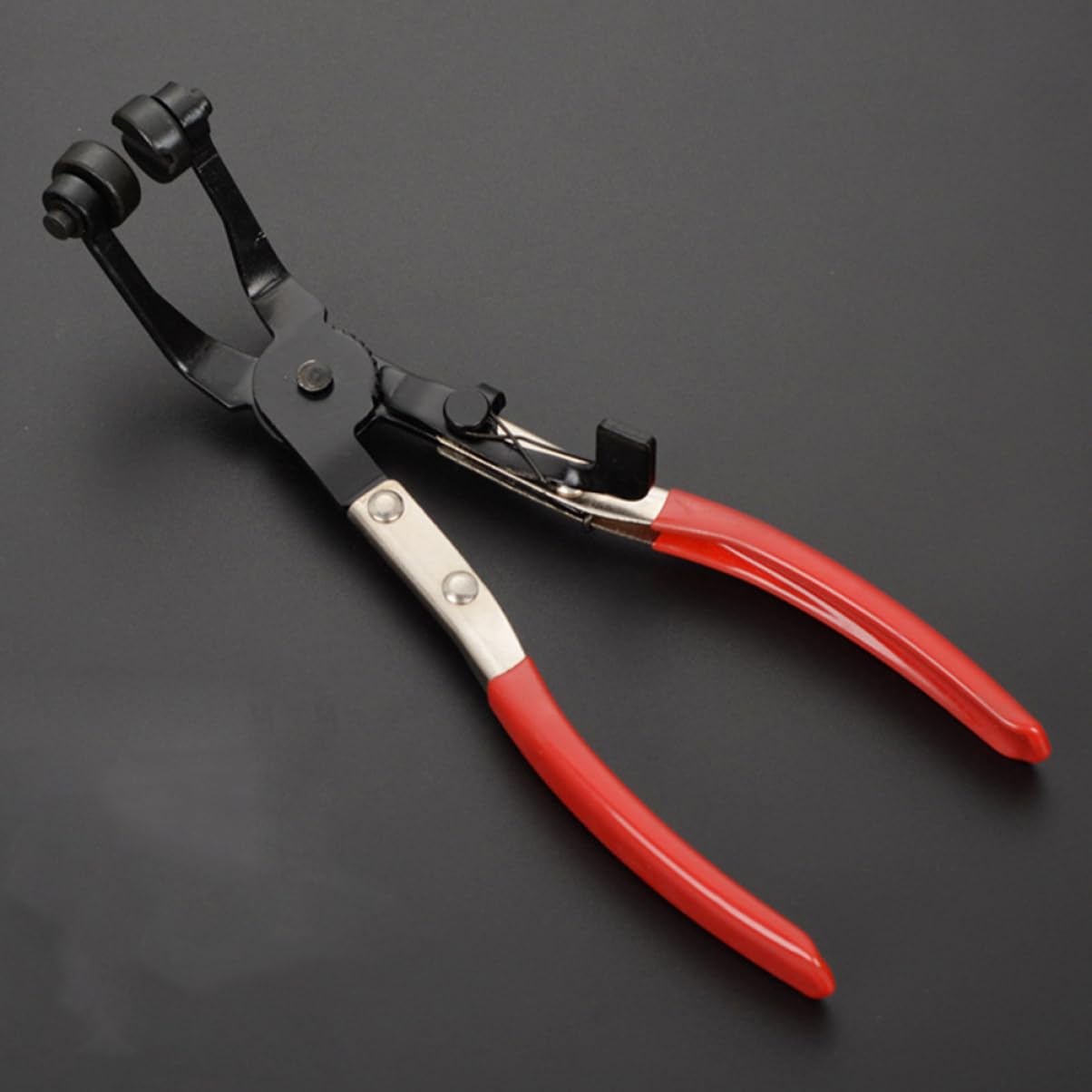 Flexible Hose Clamp Plier Removal Tool for Oil Hoses and Ring Clamps | Carbon Steel Build, Rubber Dipped Grip, Compact Head Reaches Confined Spaces, Easy Removal and Installation