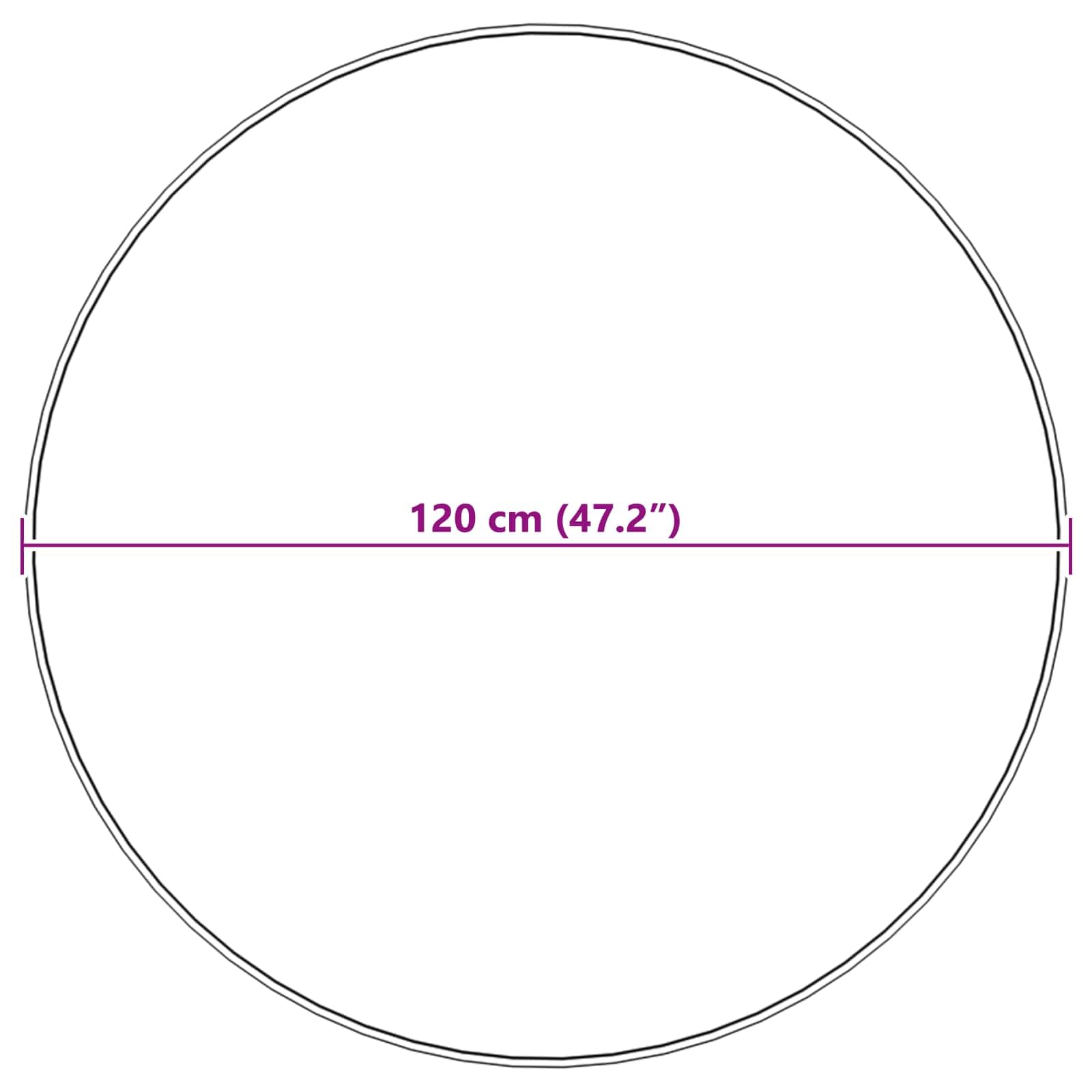 Tapis Rond en Fausse Fourrure de Lapin, Ø 120 cm, Tapis de Salon Antidérapant, Moelleux et Confortable, Décoration Intérieure Moderne, Couleur Gris, Accessoire Cocooning