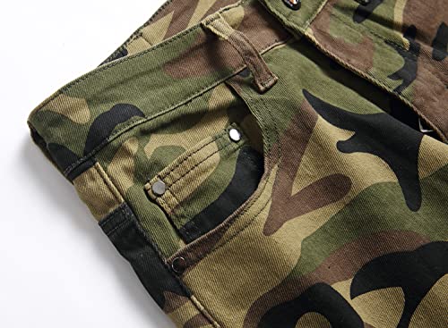 AITITIA Men's Regular Fit Biker Jeans3