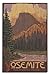 Yosemite National Park, California, Half Dome Birch Wood Wall Sign (12x18 Rustic Home Decor, Ready to Hang Art)