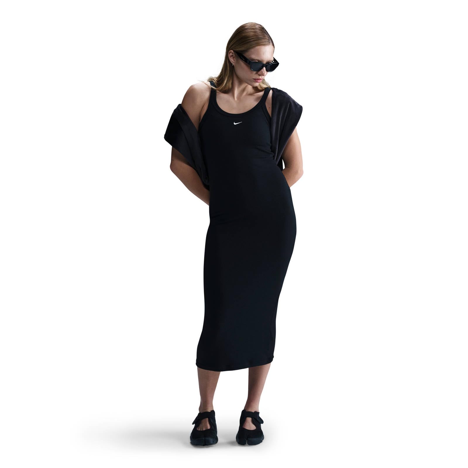 Nike Nike Sportswear Chill Knit ENG Anliegendes Mini-Rib-Tank-Kleid (Damen) Mini Abito da Serbatoio a Coste Donna
