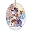 Charming Delicate Snowman and Fawns Christmas Ornament, Winter Deer Love Scene