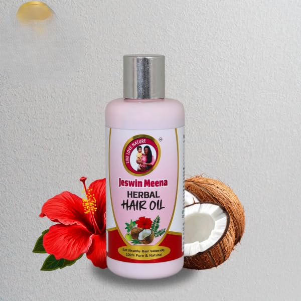 Jeswin Meena Homemade Ayurvedic Herbal Hair Oil For Thicker and Longer Hair - 200ml