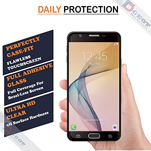 Image of Edge to Edge 11D Tempered Glass Screen Protector for Samsung Galaxy J5 Prime (Black)|With Easy Installation Kit|Impact Absorb|Full Adhesive Glass (Pack Of 2)