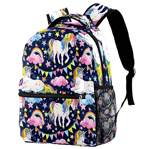Sac à dos licorne anti-fuite avec porte-bouteille pour ranger les affaires scolaires
