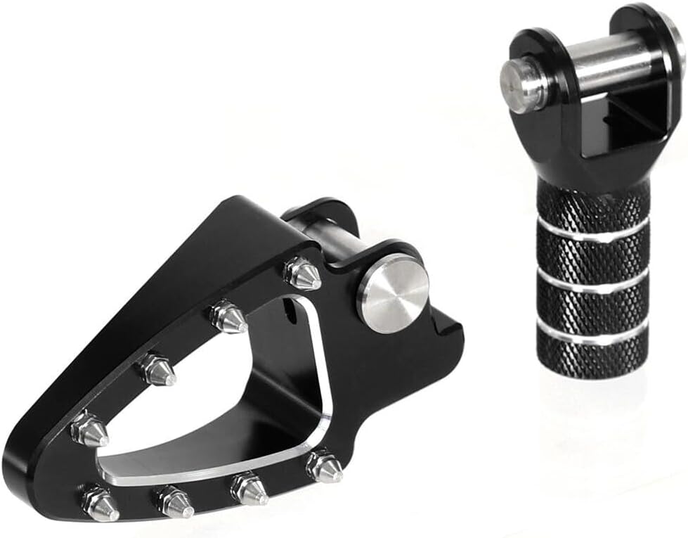 XR650L Folding Gear Shift Brake Pedal Compatible with XR 650L 1996-2004 CNC Motorcycle Accessories Lever Shifter Peg Step Plate (Black)