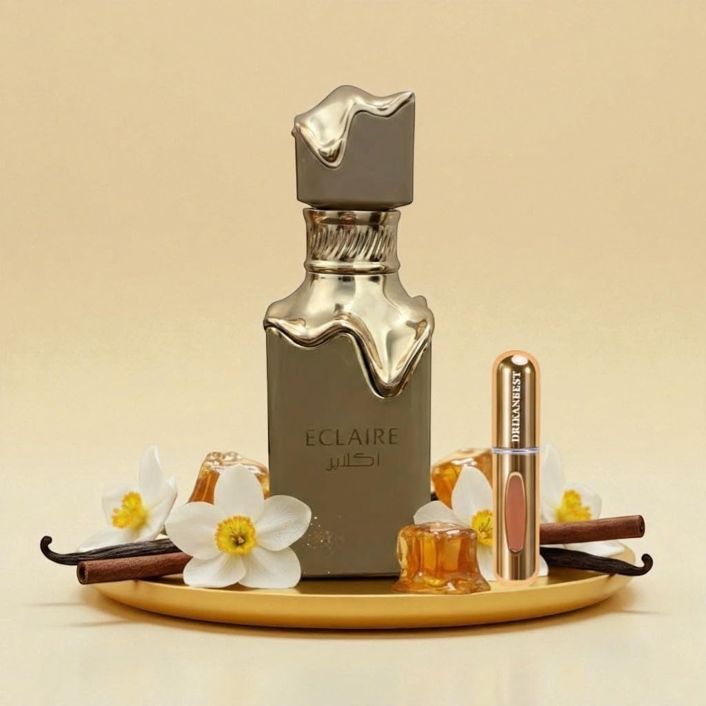 Perfume Eclaire 100ml,Fragancia Femenina Dulce con Notas de Caramelo y Miel + Regalo Atomizador Recargable 5ml Drikanbest