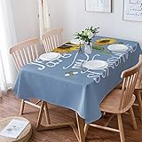 Nappe Rectangulaire Tu ES Mon Soleil Tournesol Abeille, Style Rural Fond Bleu Nappes De Fête Mou Décoration Nappe De Cuisine, pour Jardin, Pique-Nique, 137x183cm