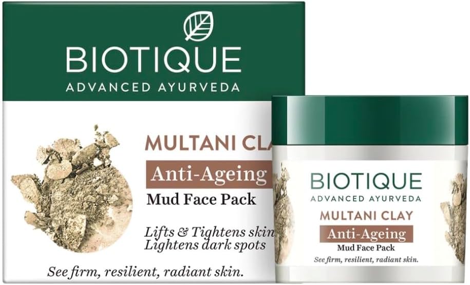 Biotique Multani Clay Anti Ageing Mud Face Pack for All Skin Types, 75gm
