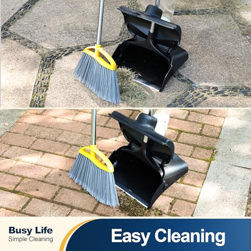 image for Yocada Indoor&Outdoor Broom 55 inch Tall Household Broom Use for Court