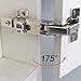 TamBee Corner Cabinet Hinge Bifold 165 Degree Lazy Susan Door Hinge Full Overlay Soft Close Hinges Concealed Hydraulic Hinges Adjustable Mounting Frameless 2 Pcs /1 Pair Full Overlay