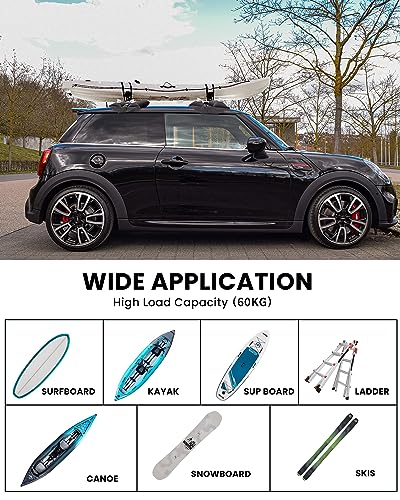 OutdoorMaster Universal Inflatable Soft Roof Rack, Ski board Car Roof Rack for Snowboard, Surfboard, Canoes, Kayaks and SUP board with 4 Heavy Duty Tie Down Straps, 4 Tie Down Rope, 4 Quick Loop Strap - Image 2