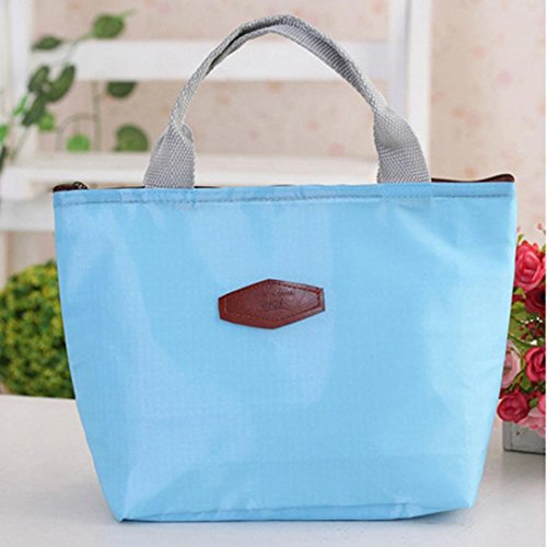 Lunch Bag, Franterd Waterproof Portable Food Storage Box Tote Insulated Picnic Bags (Blue) #TOP17