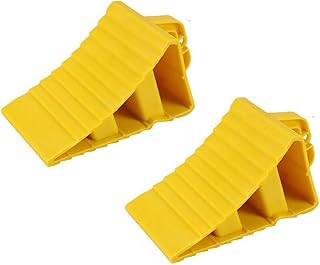Wheel Chock, 2pcs Solid Heavy Duty Wheel Chock Railer with Handle, Universal PE Wheel Chock for Car, Trailer and RV (Size:7.87 x 4.72 x 4.33inch)(Size:7.87 x 4.72 x 4.33inch)