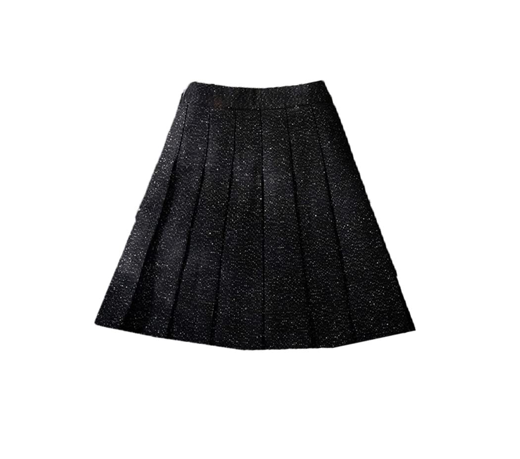 KEHAIOO Gonna a pieghe da donna autunnale, gonna a vita alta, gonna corta da donna calda in lana, mini gonne Harajuku per ragazze