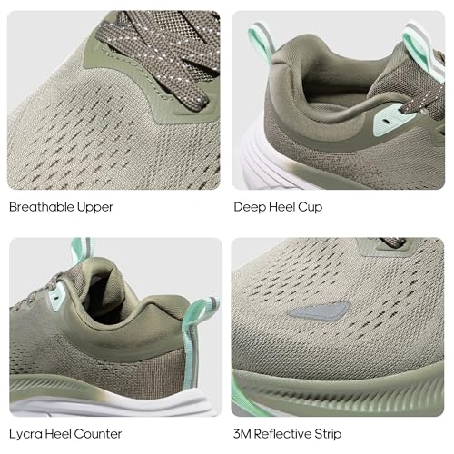 NORTIV 8 Men's Walking Shoes Running Tennis Sneakers,Greyish Green,11 by NORTIV 8 - Used condition - Image 6