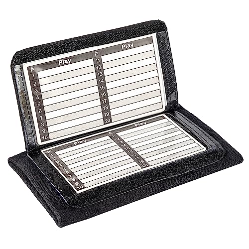 CHLPRO Wrist Guards Quarterback Playbook Wristband - 3 Playsheets - Perfect for Tackle and Flag Football(Audlt,Black)