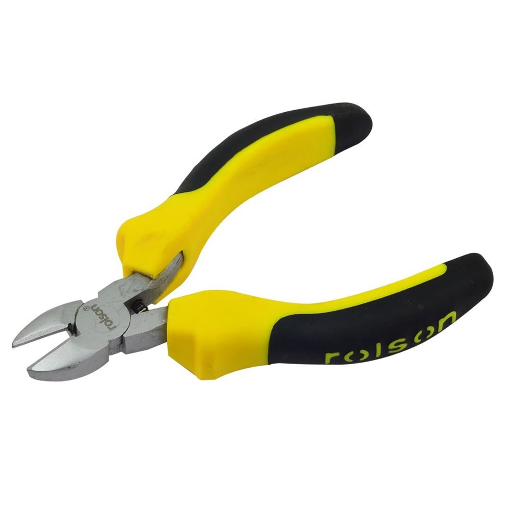 Rolson Yellow 21015 Mini Side Cutting Pliers,