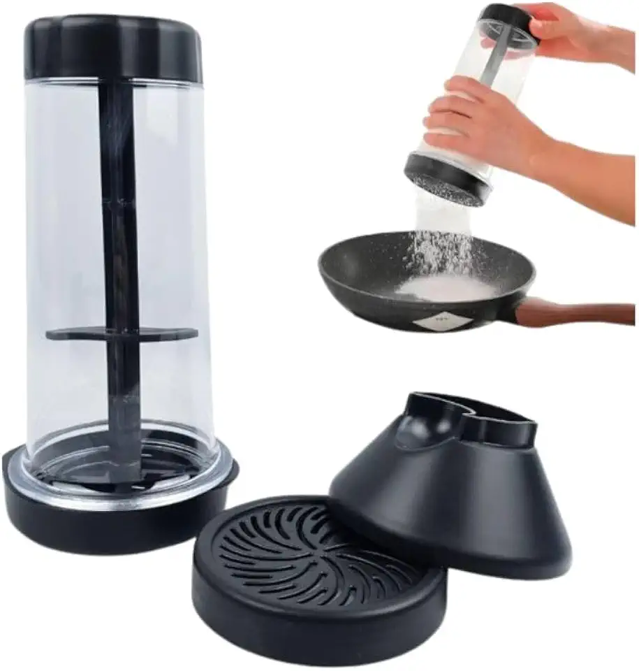 Tapioqueira Peneira 2 em 1 com Tampa Armazenadora | Ideal para Tapioca, Farinha e Polvilho | Cozinha Prática