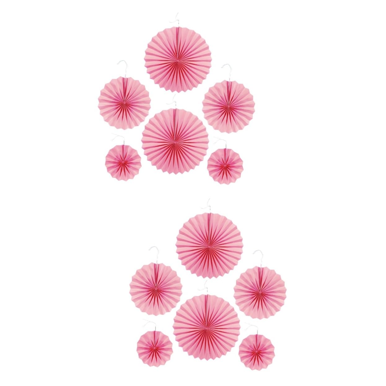 Amosfun 12piezas Ventiladores De Papel Decorativos para Fiestas Adornos De Flores para Bodas y Celebraciones Vibrantes para Decoración del Hogar y Eventos Especiales