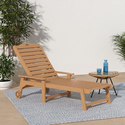 Lue Bona 300*2 Outdoor Chaise Lounge Chairs Set Of 2, Hdps Material, 3-Year Warranty, Patio Lounge Chair thumb #1