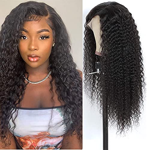 Deep Wave Lace Front Wigs Human Hair Wigs for Black Women 13x4 Deep Curly Transparent Lace Frontal Wigs Brazilian Human