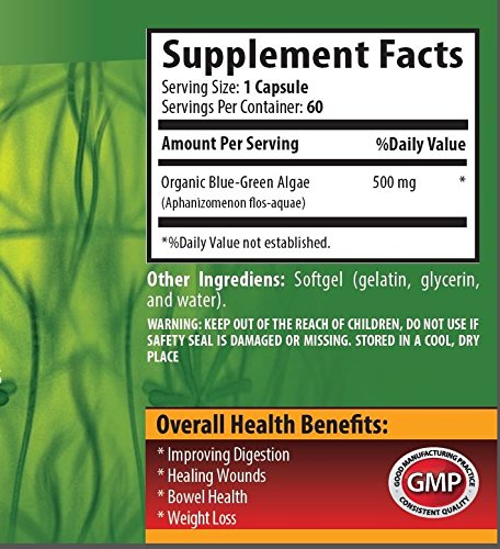 Spirulina Chlorella Tablets - Blue Green Algae - Of Protein (6 Bottles) #TOP1