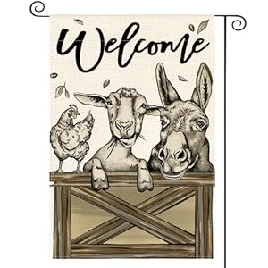 AVOIN colorlife Farm Garden Flag 12x18 Inch Double Sided Outside, Rustic Country Farmhouse Yard Outdoor Decoration AVOIN colorlife Farm Garden Flag 12×18 Inch Double Sided Outside Rustic Country Farmhouse Yard Outdoor Decoration