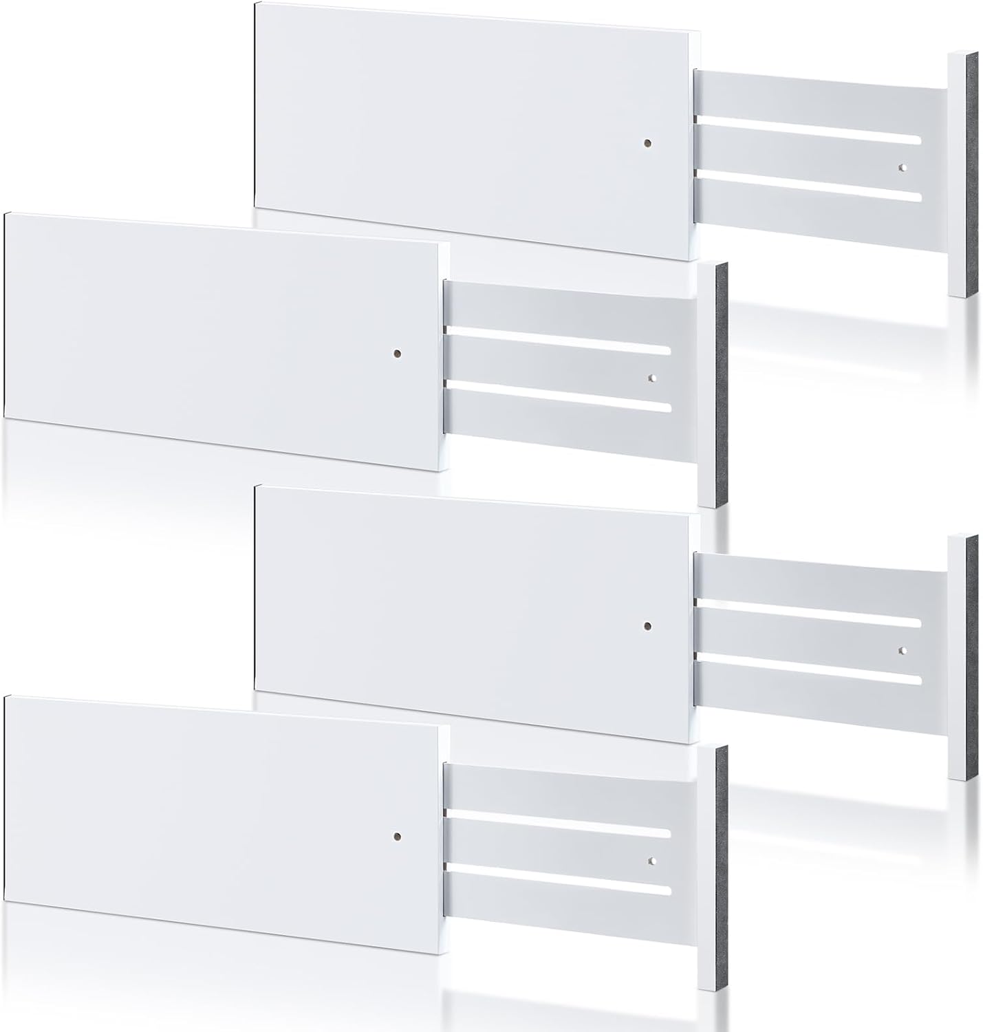 DoubleFill 4 Pcs Deep Bamboo Drawer Dividers, Deep Kitchen