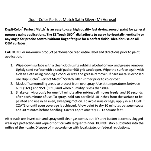 Image of Dupli-Color Satin Silver Metallic Kia Perfect Match Automotive Paint - Aerosol, 8 oz.