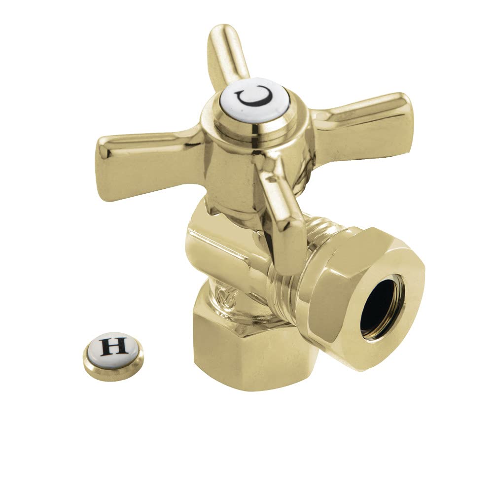 Válvula de ángulo Kingston Brass CC44102ZX en latón macizo con rosca FIP de 1/2 pulgada