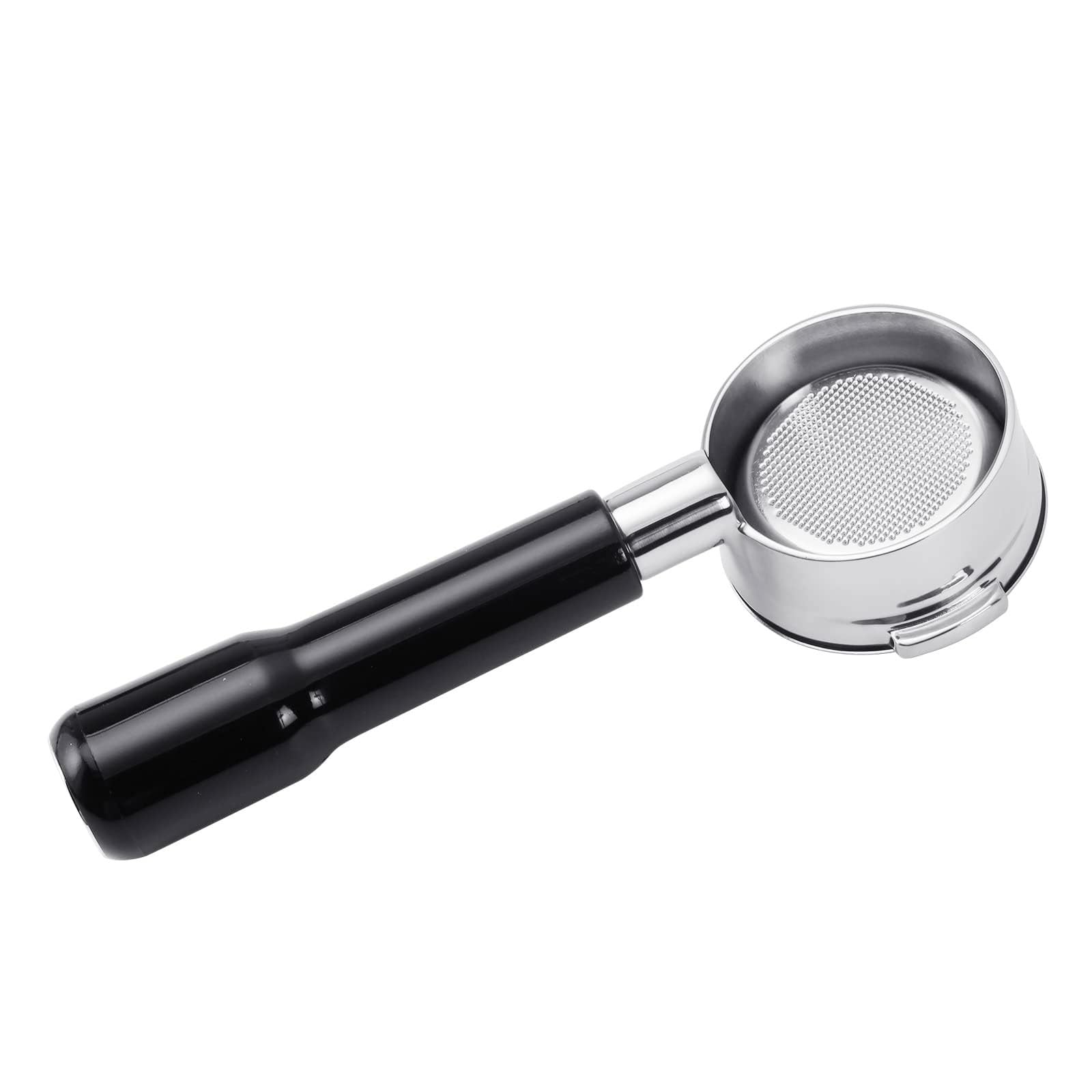Portafiltro de acero inoxidable de 58 mm con mango de máquina de café sin fondo, portafiltro E61, herramientas de café espresso, caja de regalo de madera para manipulación