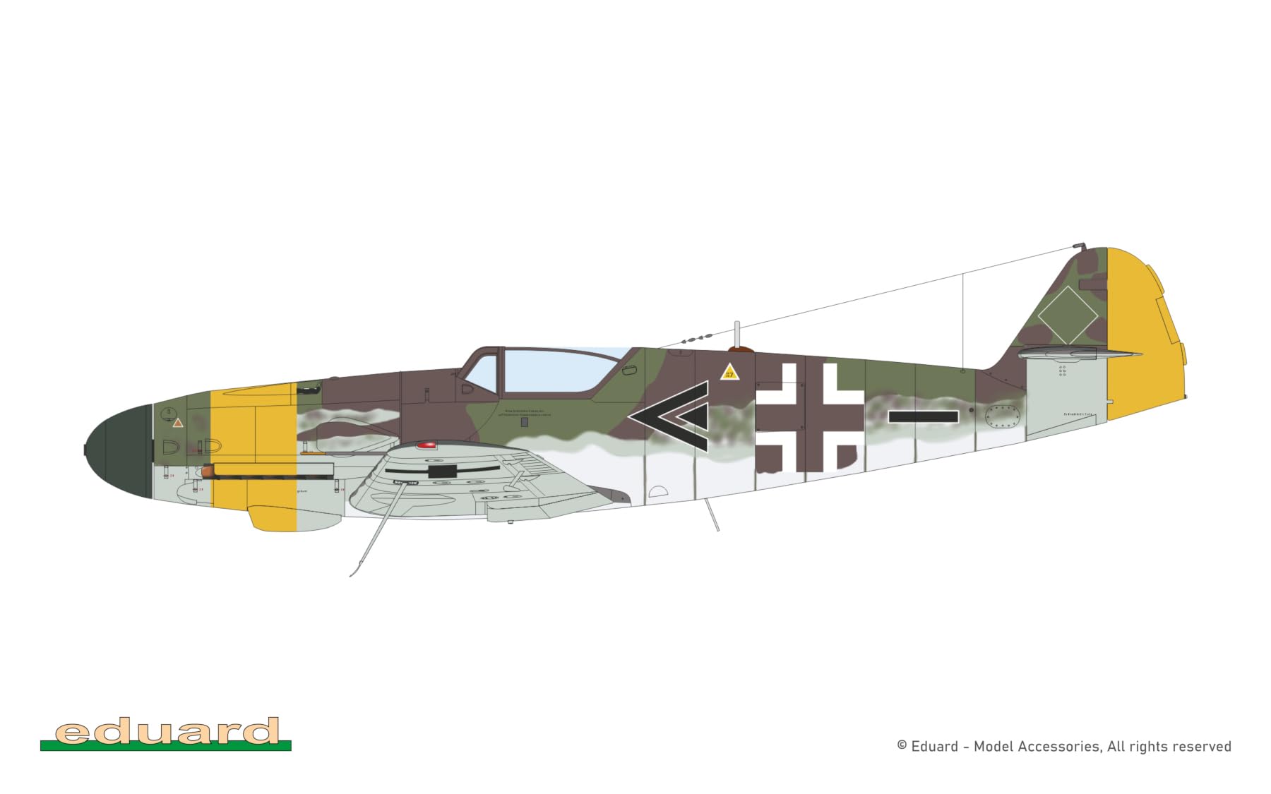Edualdo 1/72 Dual Combo Limited Edition Coahurst Bf109K Modèle en plastique EDU2155
