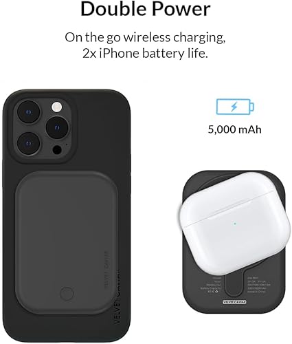 Miniatura 3 de Velvet Caviar Paquete de baterías compatible con MagSafe - Banco de energía portátil magnético con cable USB-C - Cargador delgado para iPhone 12,