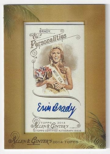 Erin Brady Framed Mini Autographed Miss USA Collectible Baseball Card - 2014 Topps Allen & Ginter Baseball Card #AGA-EB (Miss USA) Free Shipping