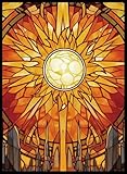 Druckkartenhüllen, Standard-Kartenhüllen für MTG, matte Kunsttextur, verbessert, reißfest, schützen Ihre Sammelkarten (gelbe Sonne), 100 Stück
