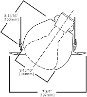 Vista 3 de HALO Serie E26 Lámpara de techo empotrada de 15 cm con moldura blanca y globo ajustable